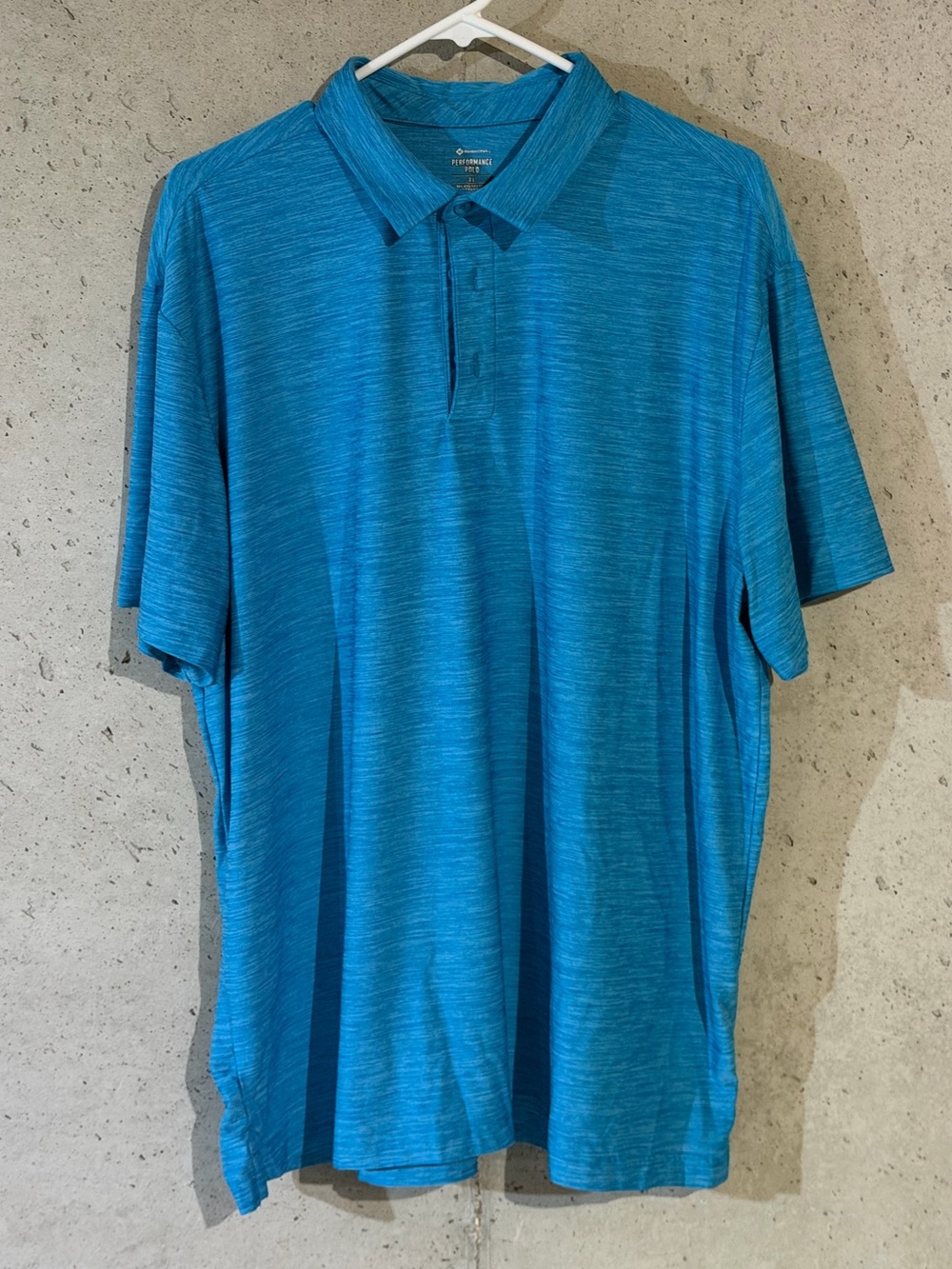 Member's Mark Men's XL Performance Golf Polo Blue Short Sleeve
